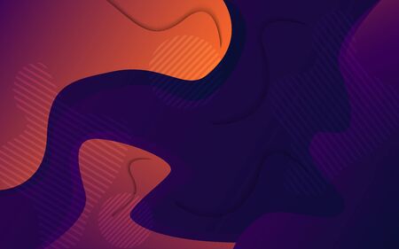 Abstract curve multi colors template design
