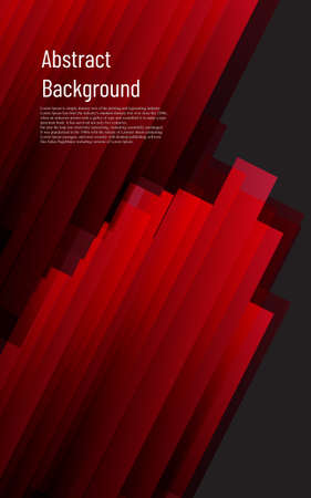 abstract red gradient geometric overlap cover designのイラスト素材
