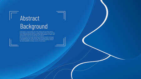 modern blue tone with circle shape and dynamic wave wallpaperのイラスト素材