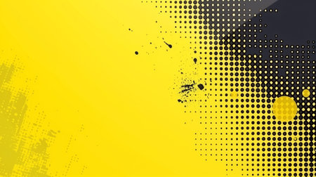 Yellow and black dots on backgroundの素材