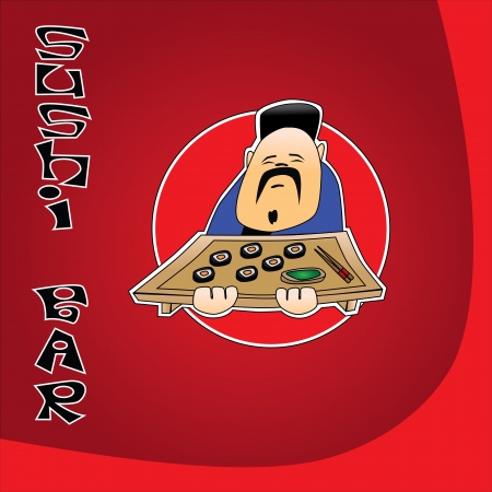 Sushi Bar Logo and Menuのイラスト素材