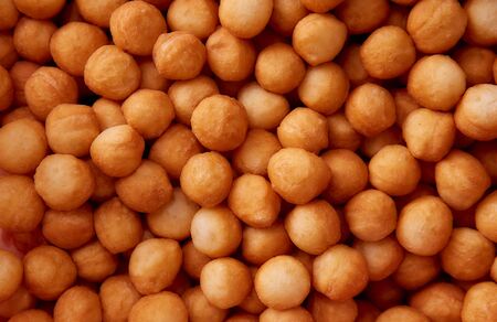 the national dish of Kazakhstan round pastry baursaks. High quality photoの写真素材