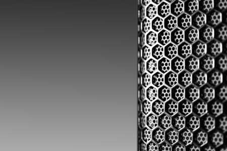 Black juices. Hundreds of musical loudspeakers. Macro effect photo. Cool background. High quality...
