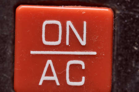 Red button ON and AC all clear. High quality photo