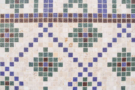 Ceramic mosaic at the entrance to the mosque. Close-up.