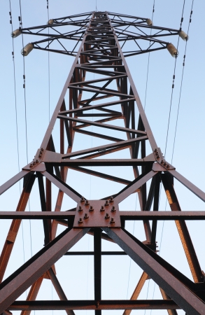 Electricity pylon constructionの写真素材