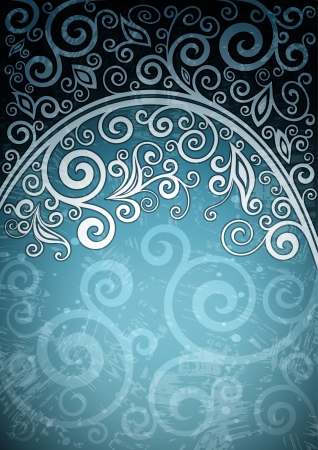 Abstract vintage floral illustration のイラスト素材