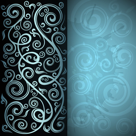 Abstract vintage floral vector illustration のイラスト素材