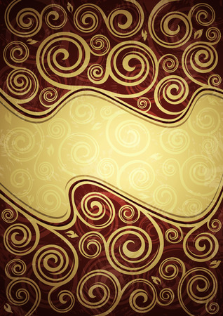 Abstract vintage floral vector illustration.のイラスト素材