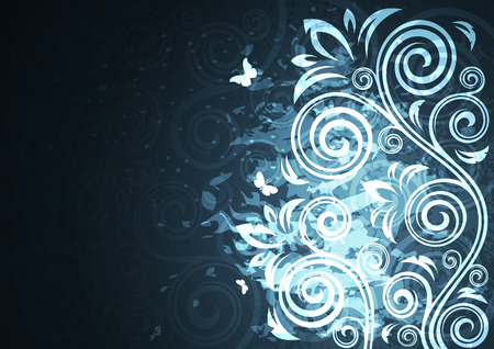 Abstract vintage floral vector illustration.のイラスト素材