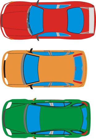 The main types of machines top viewのイラスト素材