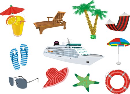 vacation at seaのイラスト素材
