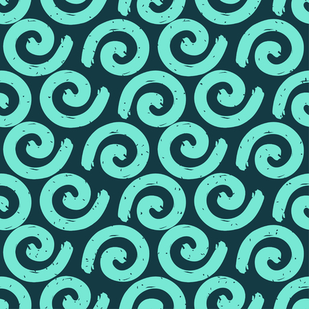 Seamless pattern with sea abstract background. Vector marine illustration for design, fabric and print. Craft stamp style.のイラスト素材