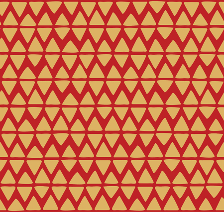 Seamless geometric pattern with hand drawn triangle. Simple vector illustration. Stylish christmas background for holiday.のイラスト素材