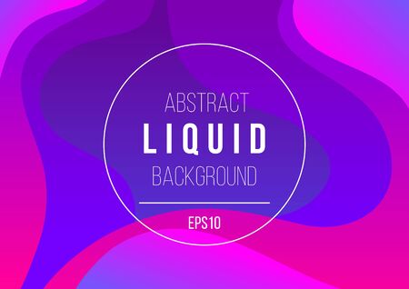 Liquid color background design with fluid flow gradient wavy. Creative geometric wallpaper. Futuristic design template landing page, poster, banner, presentation. Vector illustrationのイラスト素材