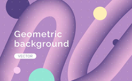Abstract violet background with soft fluid shapes. Abstract 3d liquid background. Vector...