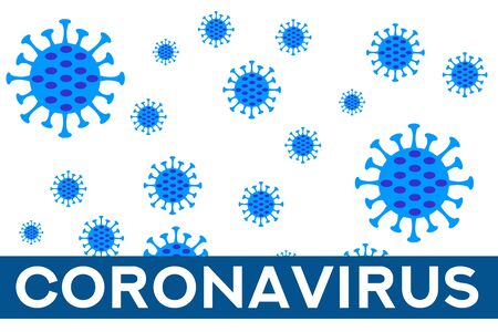 Stop Coronavirus Coronavirus Bacteria Cell Icon, 2019-nCoV Novel Coronavirus Bacteria. Pandemic Concepts Dangerous Coronavirus Cell. Background Social Media Web Bannerのイラスト素材