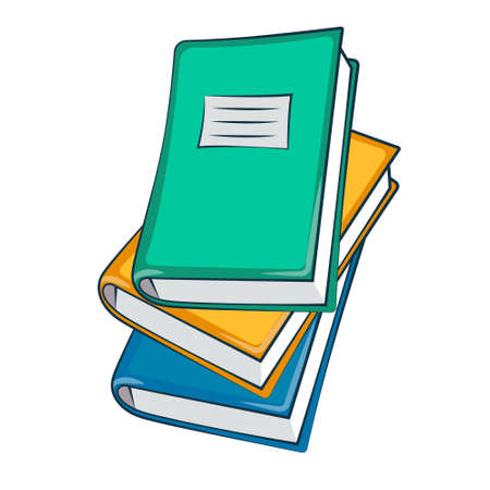 Notebooks. School supplies isolated. Back to school theme. Flat vector illustration.のイラスト素材