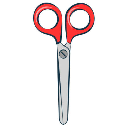 Scissors. School supplies isolated. Back to school theme. Flat vector illustration.のイラスト素材