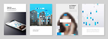 A4 brochure layout of covers design templates for flyer leaflet, A4 brochure design, report,...