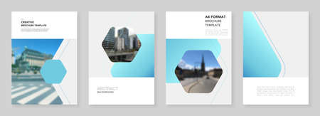 A4 brochure layout of covers design templates for flyer leaflet, A4 brochure design, report,...