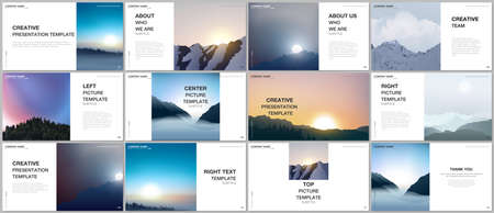 Presentation design vector templates, multipurpose template for presentation slide, brochure cover,...