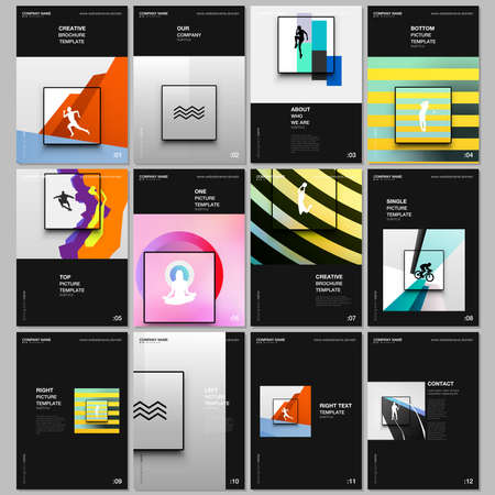 A4 brochure layout of covers templates for flyer leaflet, A4 brochure design, presentation, magazine...