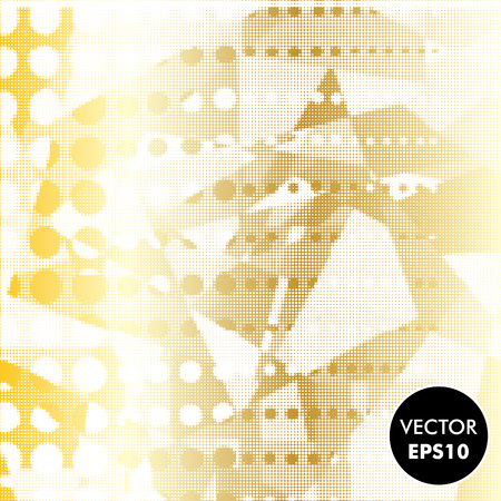 Golden snowy texture. Winter gold glitter vector background.のイラスト素材