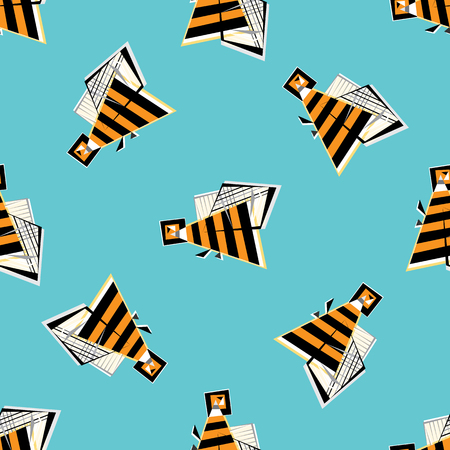 Abstrat bees seamless pattern.のイラスト素材