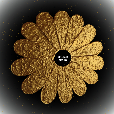 Gold flower illustrationのイラスト素材
