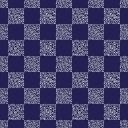 Dots chess board vector seamless pattern. Abstract geometrical dotted texture for surface design, textile, wrapping paper, wallpaper, phone case print, fabric.のイラスト素材