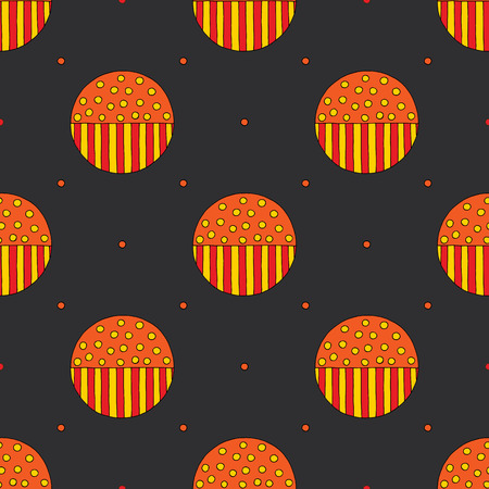 Hand drawn abstract seamless pattern. Vector colorful background in modern style. Striped funny texture for surface designs, textiles, wrapping papers, wallpapers, phone case prints, fabrics.のイラスト素材