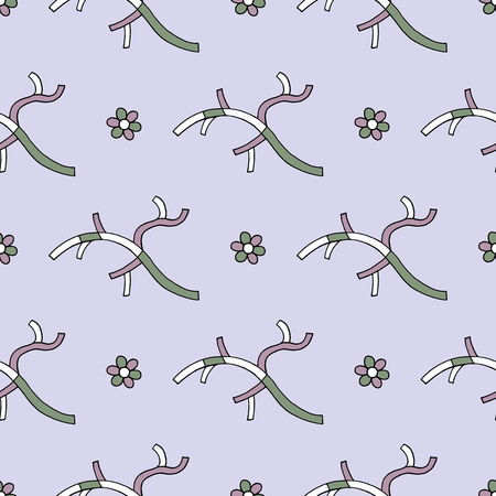 Abstract branches with flowers hand drawn vector seamless pattern. Spring nature drawing background. Stylish texture for surface design, textile, wrapping paper, wallpaper, phone case print, fabric.のイラスト素材