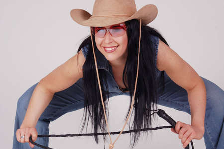 Young cowgirlの写真素材