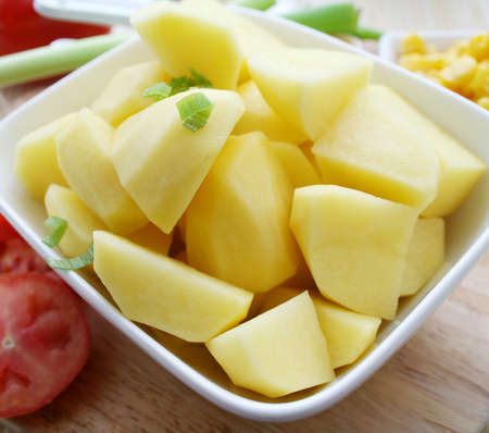 fresh potatoesの写真素材