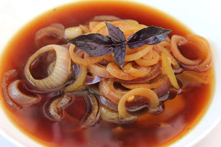 soup of onionsの写真素材