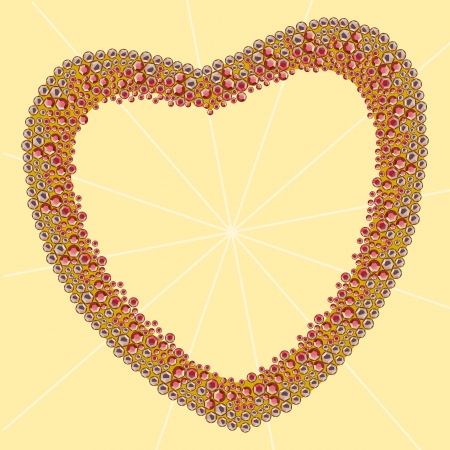 Gems heart rayのイラスト素材
