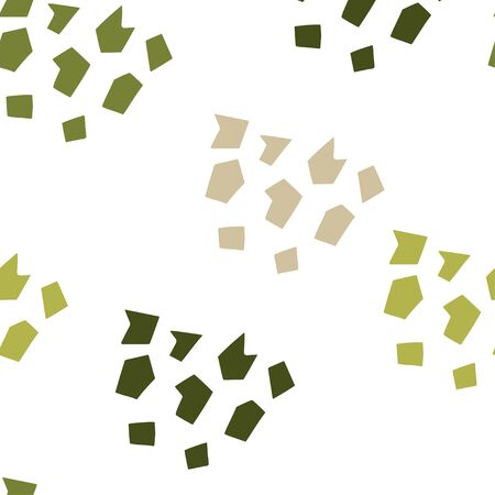 Simple geometry shapes abstract seamless pattern. Hand drawn elements in paper-cut style. Vector background.のイラスト素材