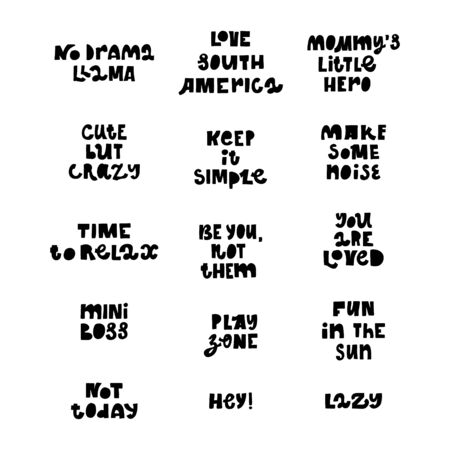 Hand drawn positive lettering quote . Unique motivation vector poster.Custom typography for your designs: t-shirts,bags,posters,invitation.のイラスト素材