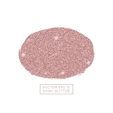 Shiny coral pink glitter vector background. Sparkling star dust texture for luxury rich greeting card. Isolated  abstract Oval Shape design element.のイラスト素材