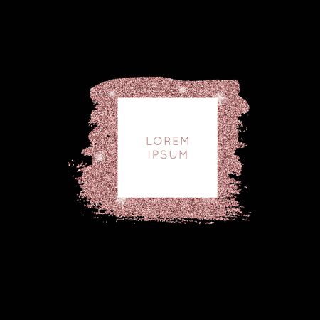 Shiny coral pink glitter vector background. Shiny sparkling star dust texture for luxury rich greeting card. Isolated  abstract square Shape design element.のイラスト素材