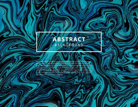 Marble art pattern. Modern and original liquid texture. Abstract background template. Good for design covers, presentation, invitation, flyers, posters, business cards and social media.Blue, green amd blackのイラスト素材