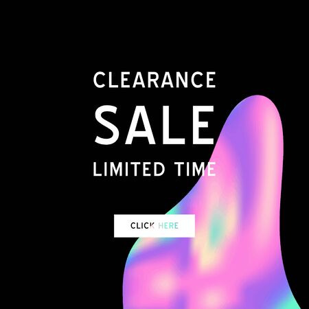 Vector Iridescent holographic fluid texture in vibrant gradient colors.Sale template for social media.Marbled ink Trippy image.Synthwave/retrowave/vaporwave neon aesthetics.Blue\pink\green\purpleのイラスト素材