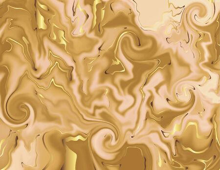 Coffee  brown gold marble abstract background template.Modern and original liquid texture.Good for design covers, presentation, invitation, flyers, posters, business cards and social media.のイラスト素材