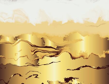 Coffee  brown gold marble abstract background template.Modern and original liquid texture.Good for design covers, presentation, invitation, flyers, posters, business cards and social media.のイラスト素材