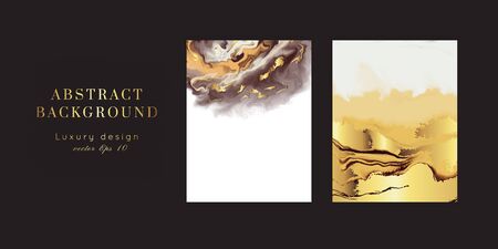 Coffee  brown gold marble abstract background template.Modern and original liquid texture.Good for design covers, presentation, invitation, flyers, posters, business cards and social media.のイラスト素材