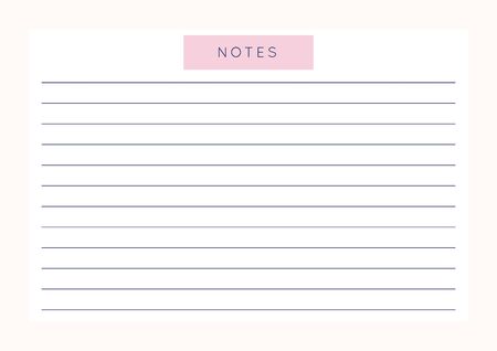 Vector minimalist abstract planner.Modern female organizer in pastel pink rose colors.Daily, weekly, monthly planner template.Blank printable horizontal notebook page.Paper sheet size A4.のイラスト素材