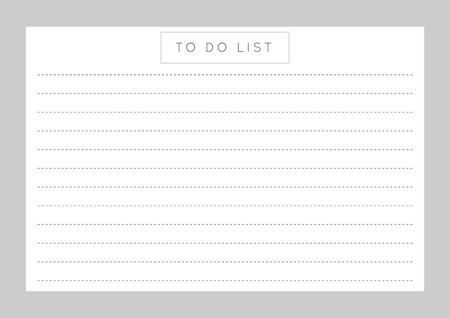 Vector monochrome minimalist abstract planner.Daily, weekly, monthly planner template.Blank printable horizontal notebook page with space for notes and goals.Business organizer.Paper sheet size A4.のイラスト素材