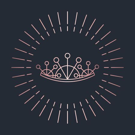 Glitter gold foil crown.Vector isolated icon.Glamour luxury design for selfie or video chat filter.Glow light confetti, bright sequins, sparkle tinsel, abstract bling, shimmer dust.のイラスト素材