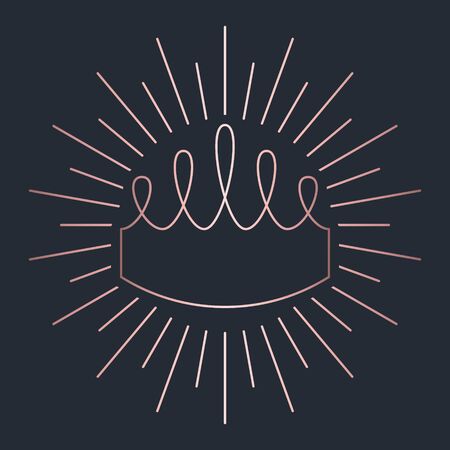 Glitter gold foil crown.Vector isolated icon.Glamour luxury design for selfie or video chat filter.Glow light confetti, bright sequins, sparkle tinsel, abstract bling, shimmer dust.のイラスト素材